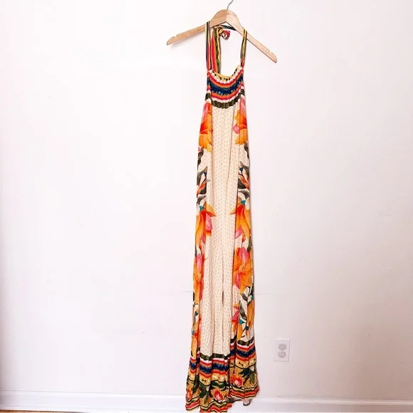 Anthropologie Farm Rio Floral Halter Jumpsuit
